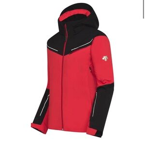 Descente Red and Black Hooded Jacket